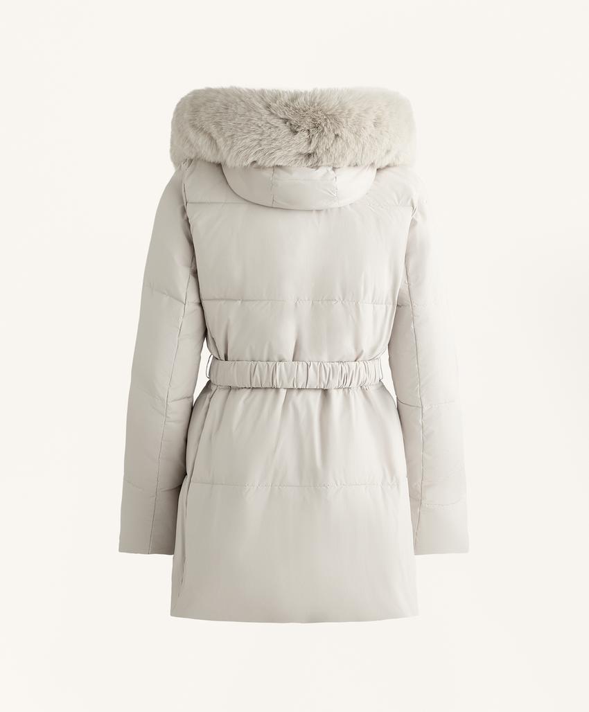 Водоотталкивающая утепленная куртка миди Primaloft®