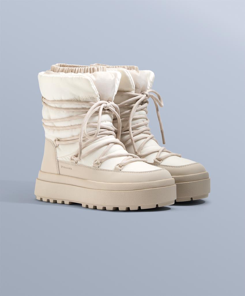 Комбинированные ботинки со шнуровкой