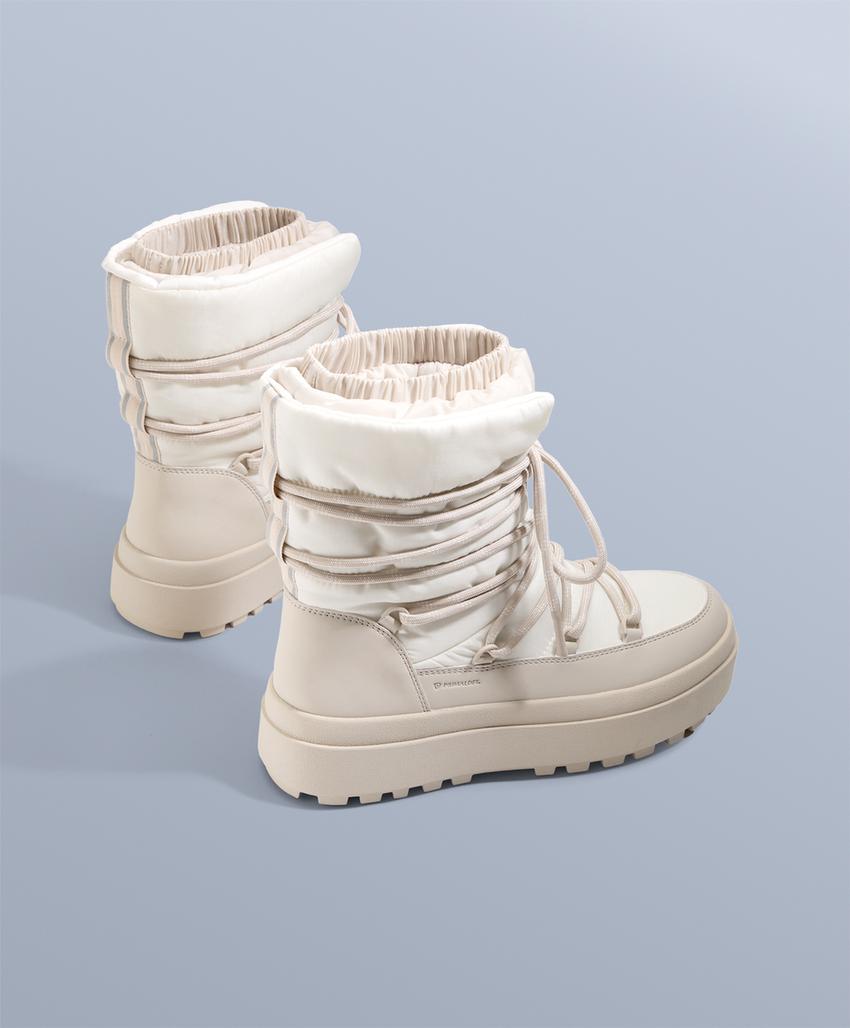 Комбинированные ботинки со шнуровкой