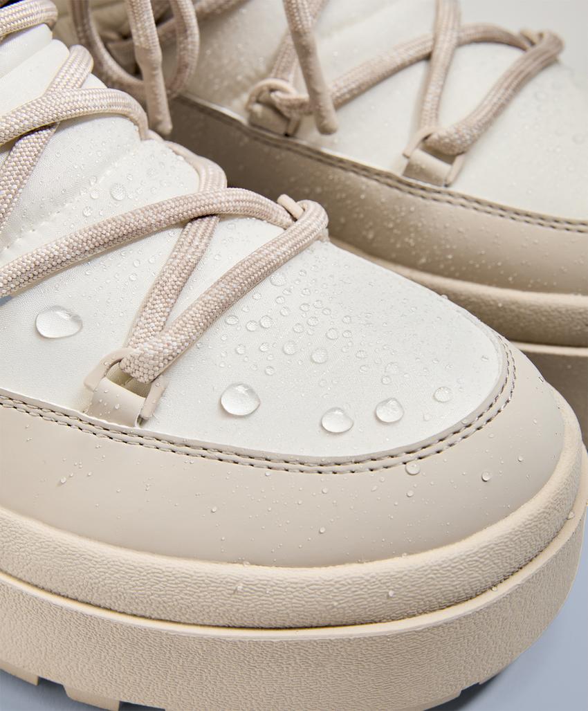 Комбинированные ботинки со шнуровкой