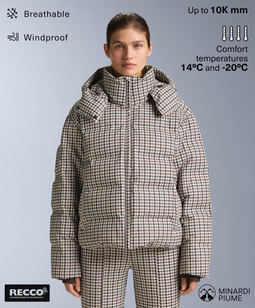 Утепленная куртка с принтом Down от Minardi Piume Company SKI 10 000 мм