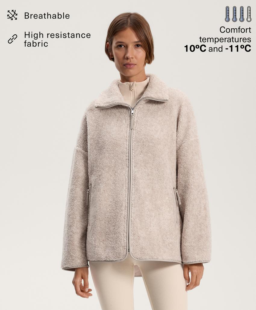 Куртка оверсайз из искусственной овчины