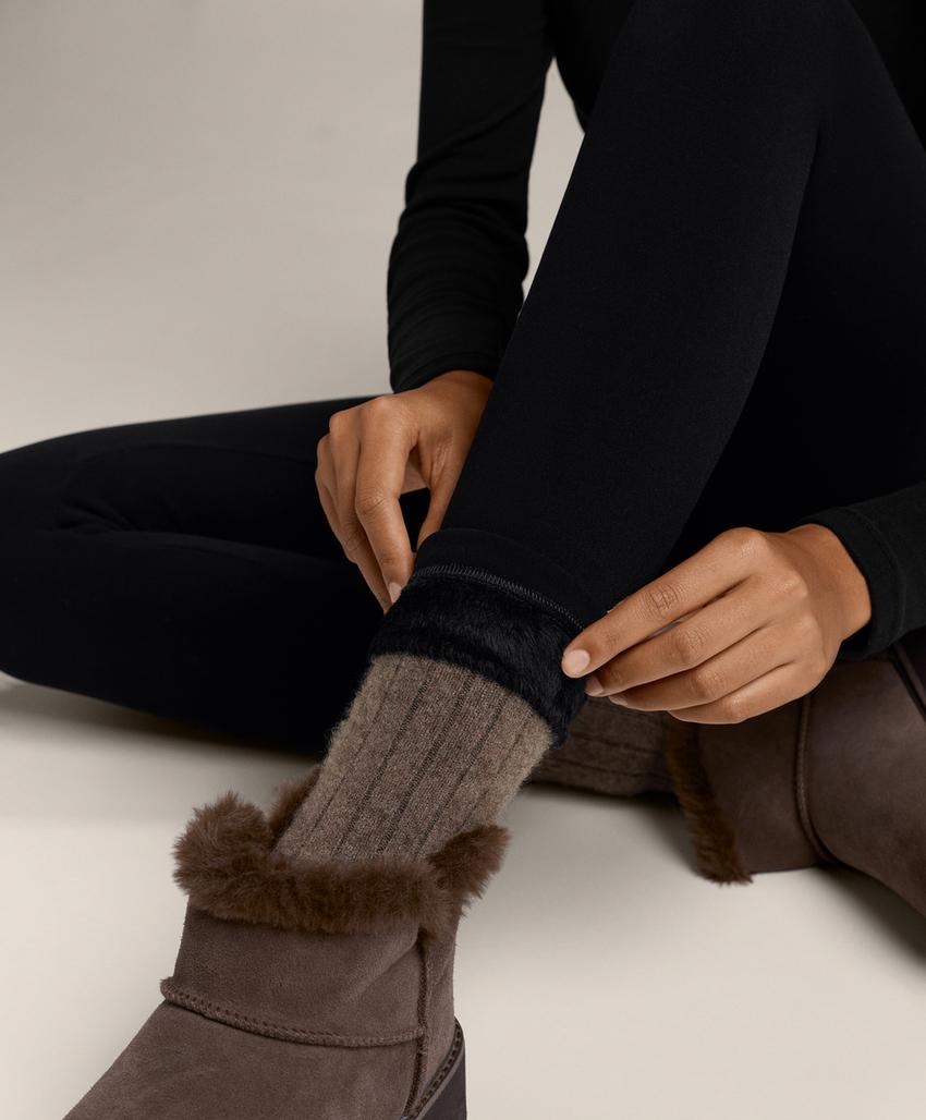 Бесшовные очень теплые легинсы Seamless с высокой посадкой, 70 см