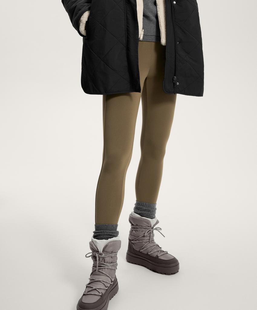 Легинсы длиной до щиколотки Warm с карманами и высокой посадкой, 70 см