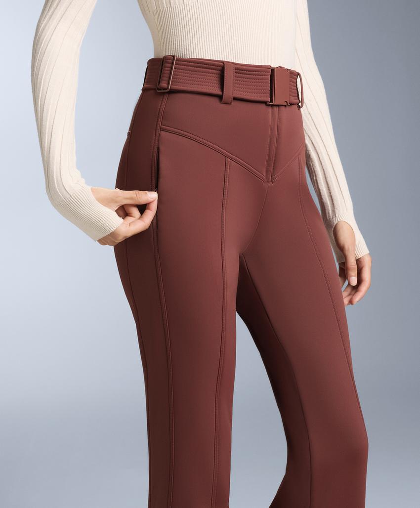 Водостойкие эластичные расклешенные брюки SKI с высокой посадкой