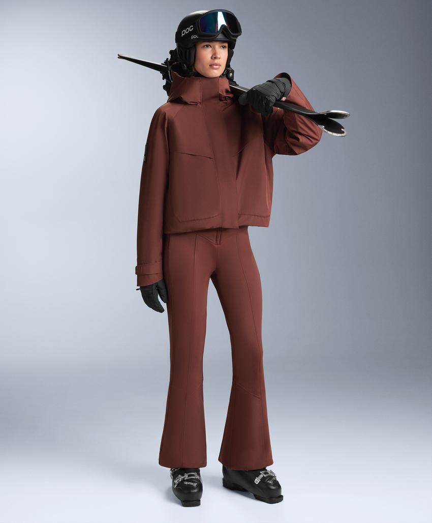 Водостойкие эластичные расклешенные брюки SKI с высокой посадкой