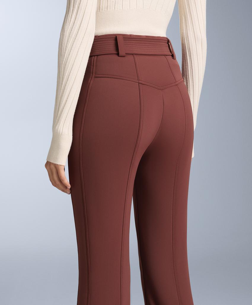 Водостойкие эластичные расклешенные брюки SKI с высокой посадкой