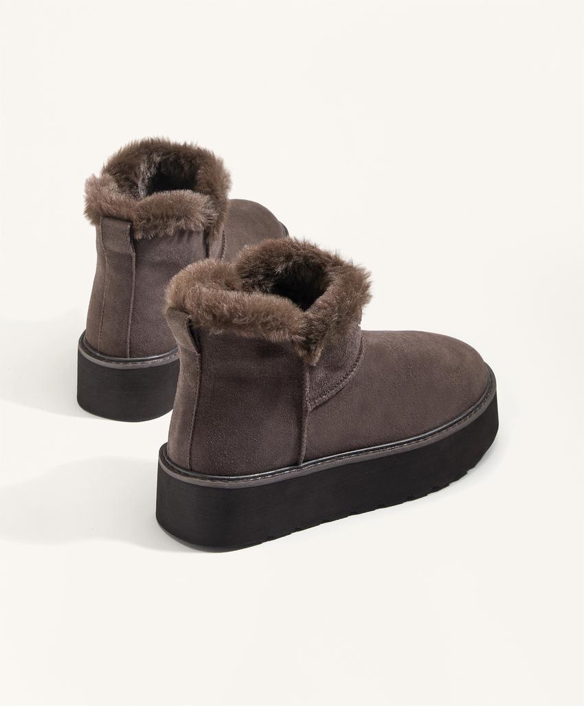 Кожаные ботинки на платформе