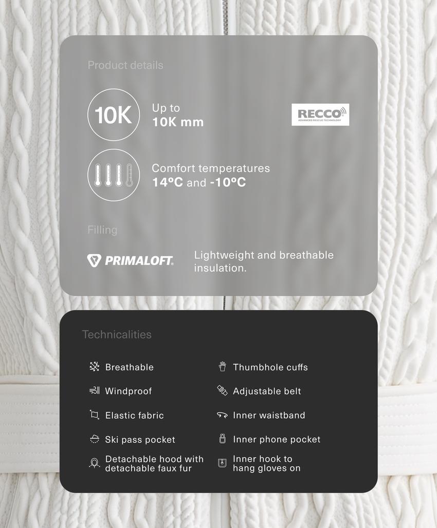 Primaloft® SKI water-resistant super fitted jacket