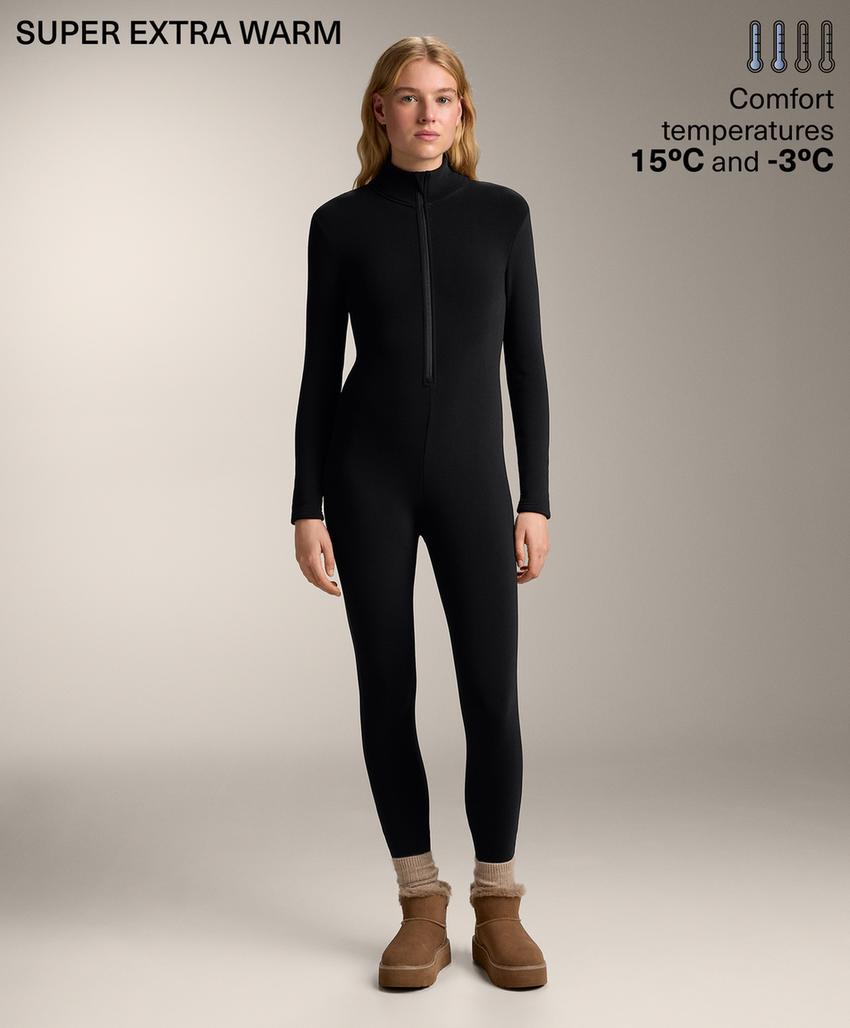 Очень теплый длинный комбинезон