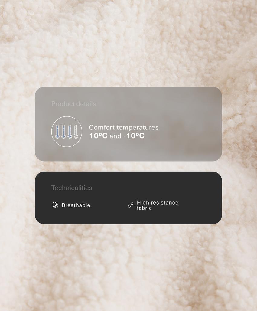 Легкий комбинезон из искусственной овчины с регулируемой талией