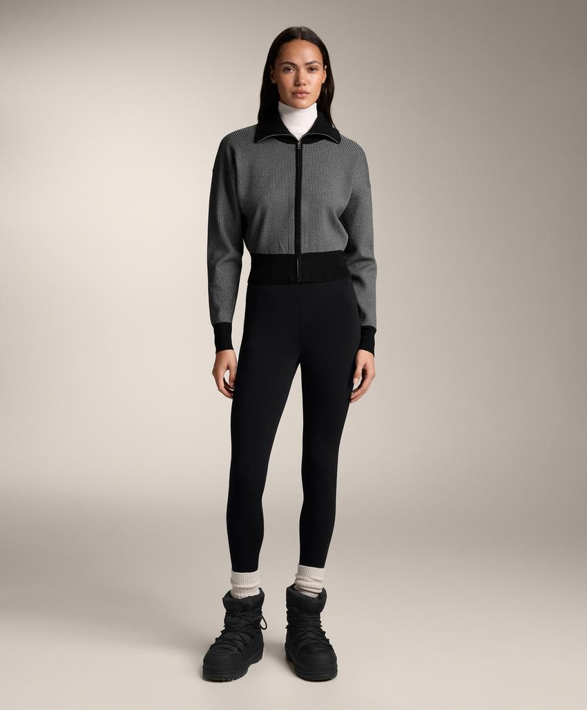 Вязаная куртка с принтом «гусиная лапка»