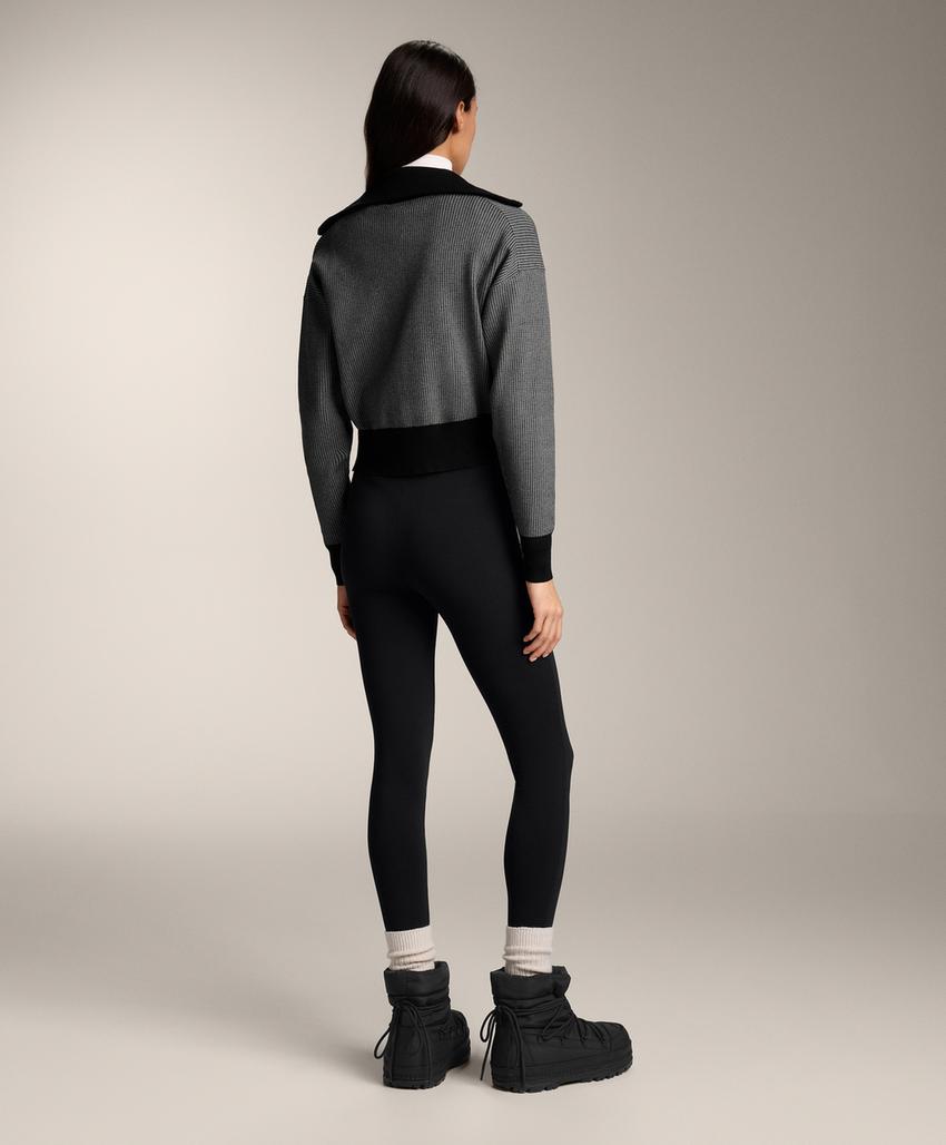 Вязаная куртка с принтом «гусиная лапка»