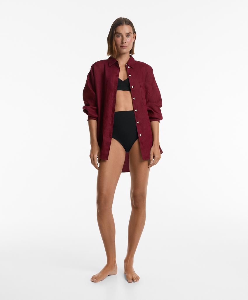 Высокие плавки бикини с моделирующим эффектом