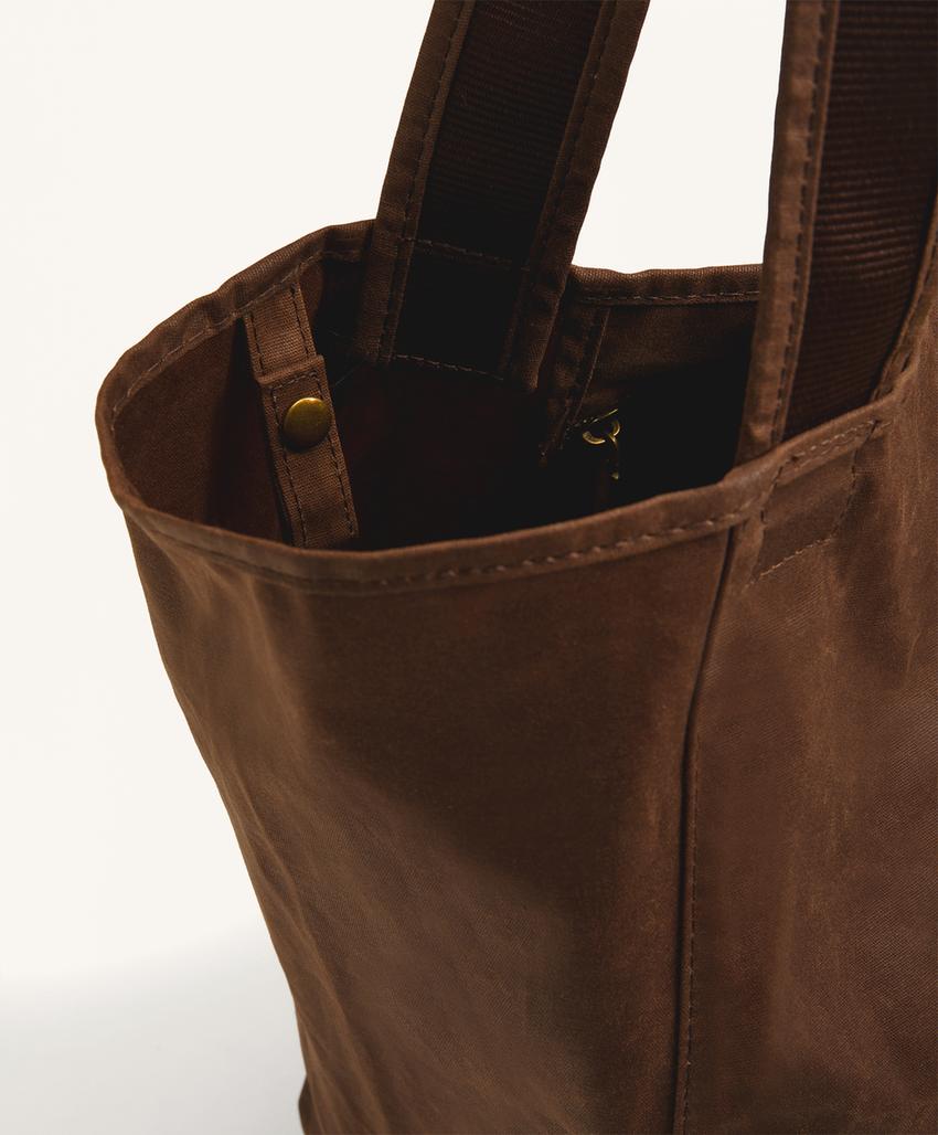 Сумка-шопер из вощеной ткани