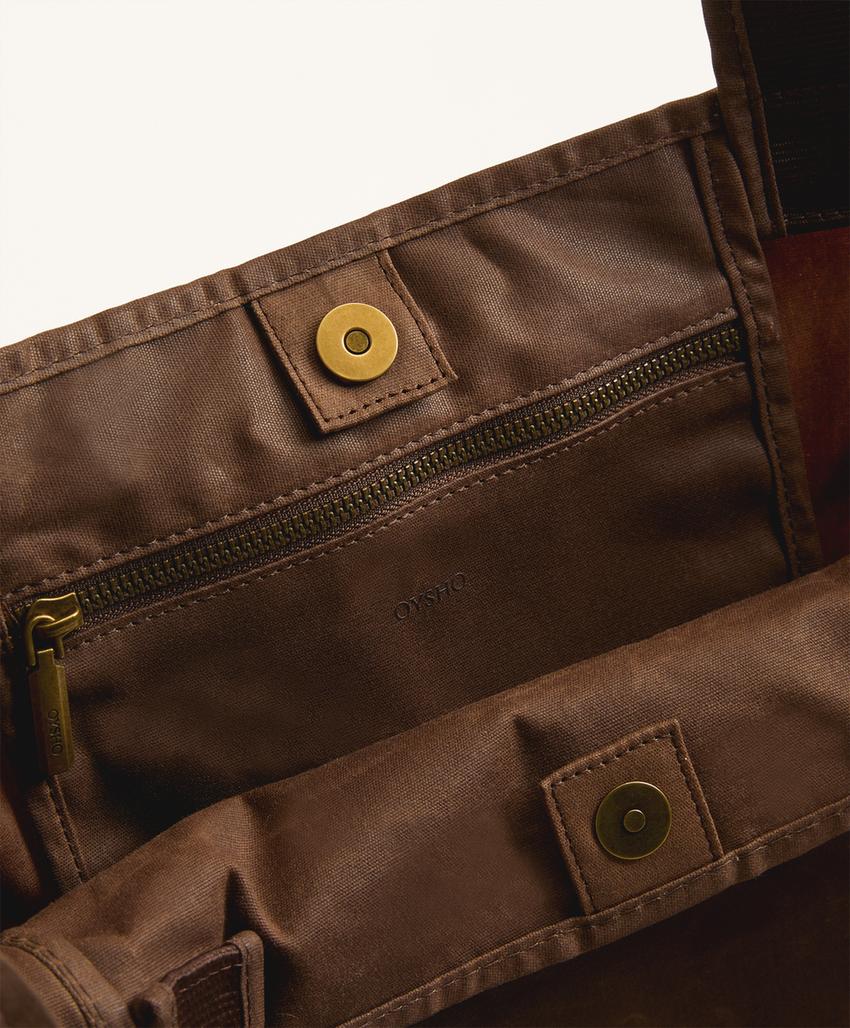 Сумка-шопер из вощеной ткани