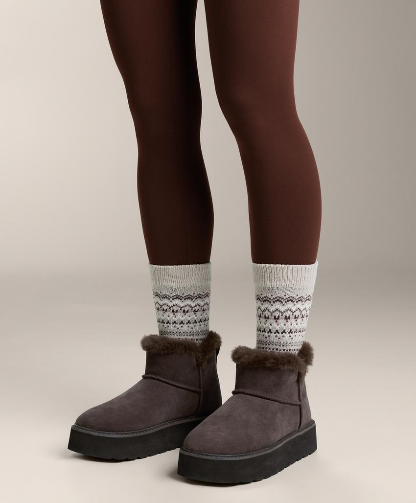 2 пары классических носков с жаккардовым узором