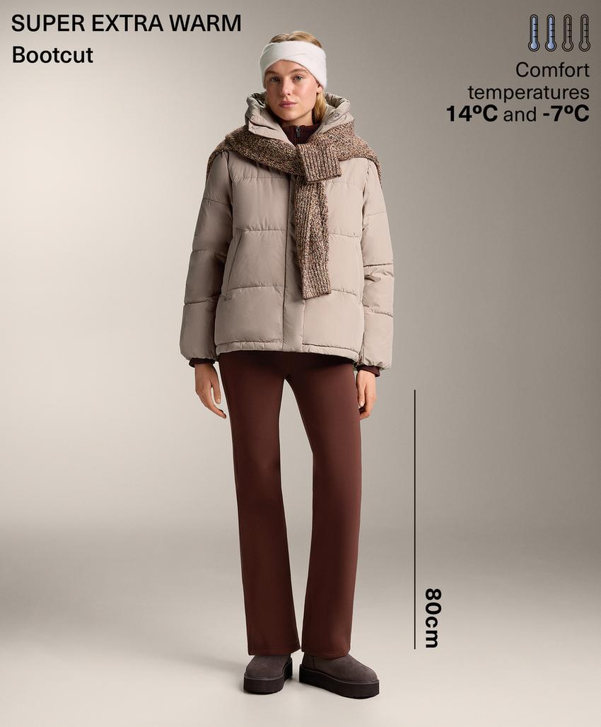 Бесшовные очень теплые брюки буткат Warm с высокой посадкой