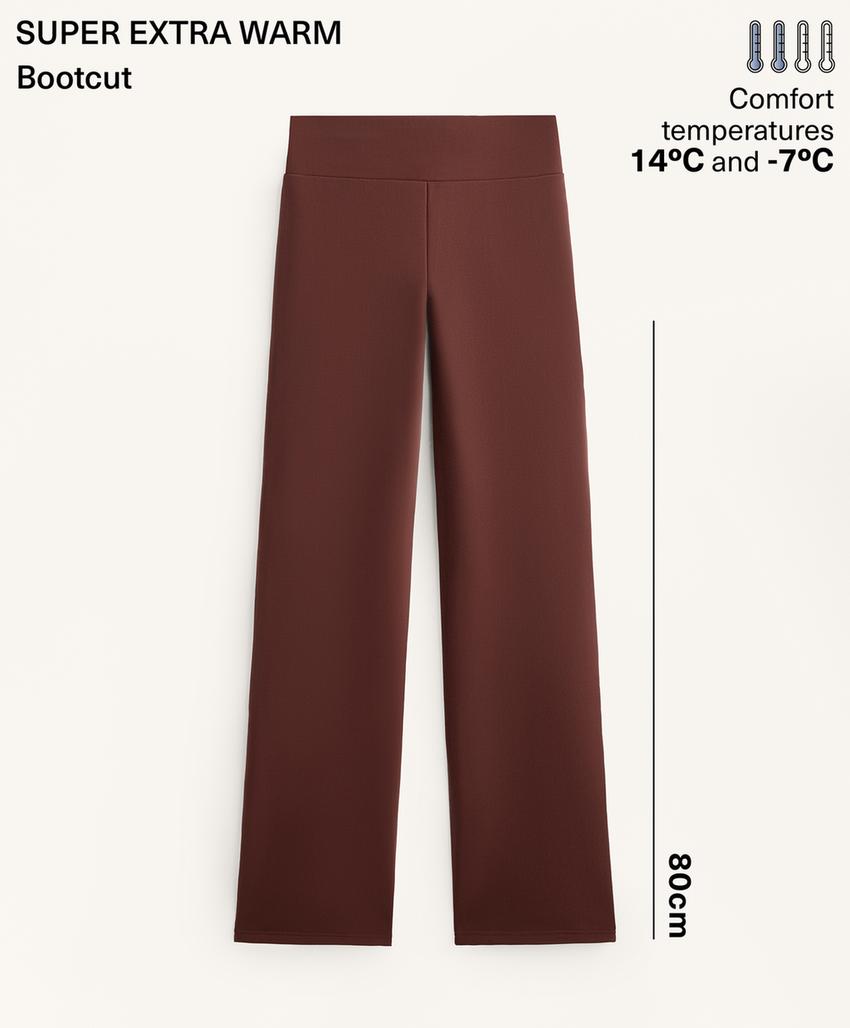 Бесшовные очень теплые брюки буткат Warm с высокой посадкой