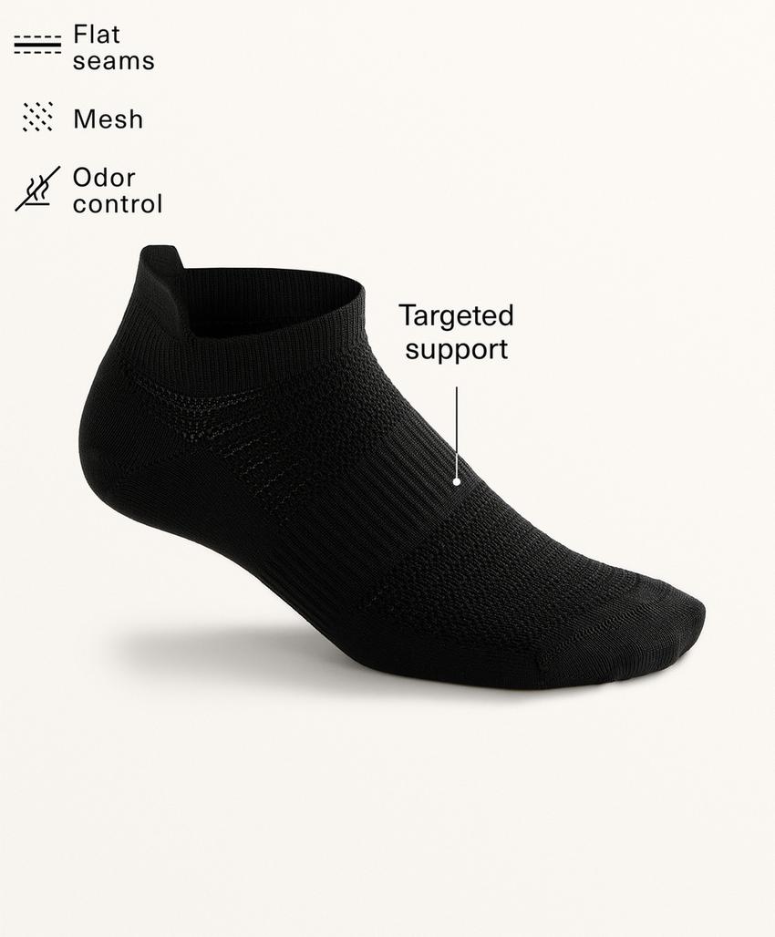 3 пары спортивных носков-сникеров с язычком из смесового полиамида