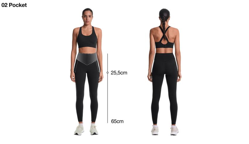 Легинсы Compressive с завышенной талией, длиной до щиколотки и карманами