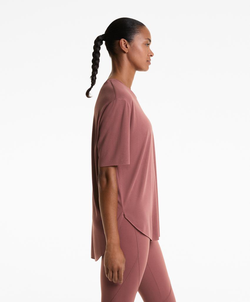 Футболка из смесового модала с короткими рукавами