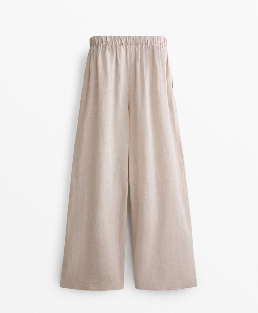 Широкие брюки 100% лен