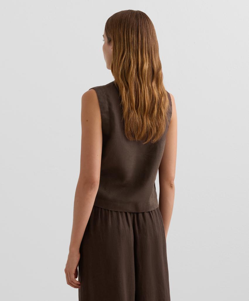 Top на запах с завязками из 100%-го льна