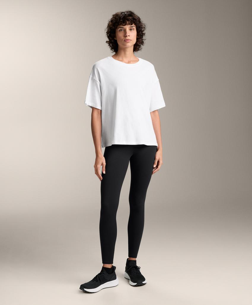 Футболка квадратного кроя из смесового хлопка с короткими рукавами