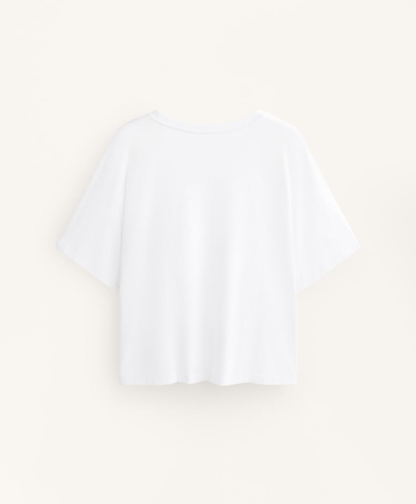 Футболка квадратного кроя из смесового хлопка с короткими рукавами