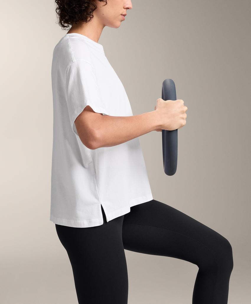 Футболка квадратного кроя из смесового хлопка с короткими рукавами