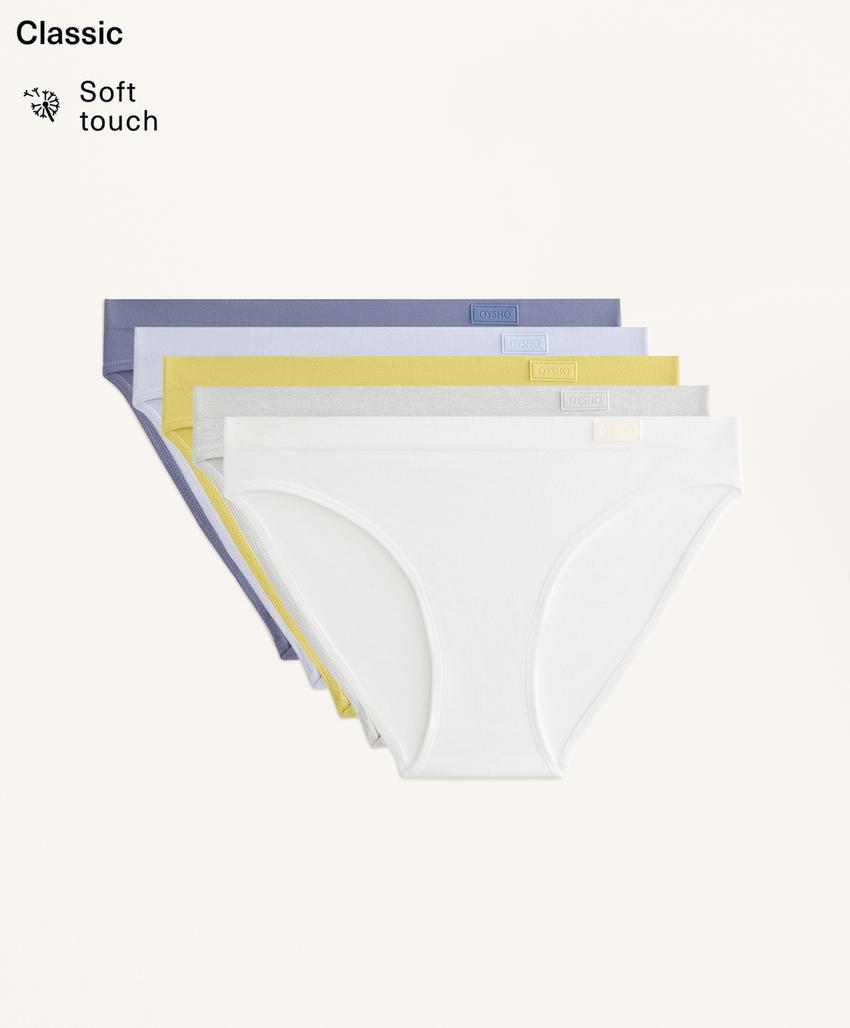 5 классических бесшовных трусов с мягкой текстурой