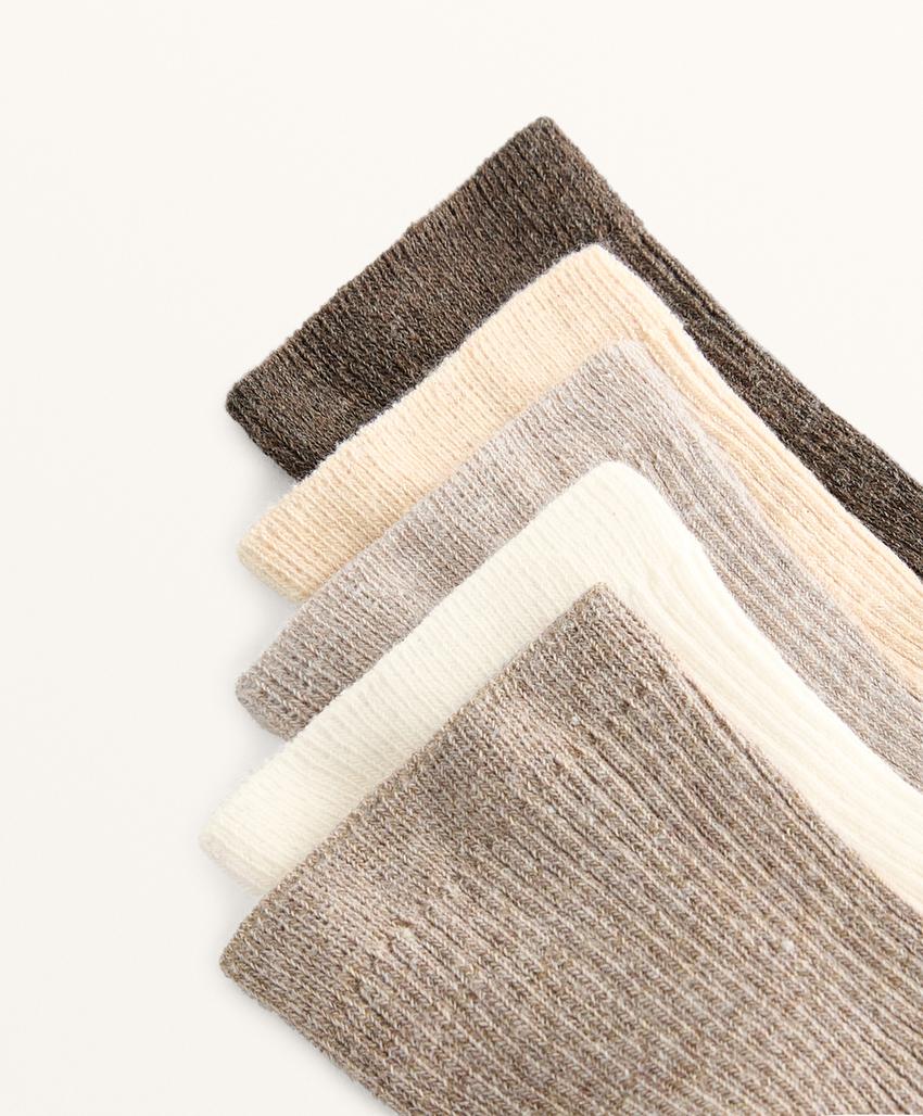 5 пар четвертных носков из хлопка