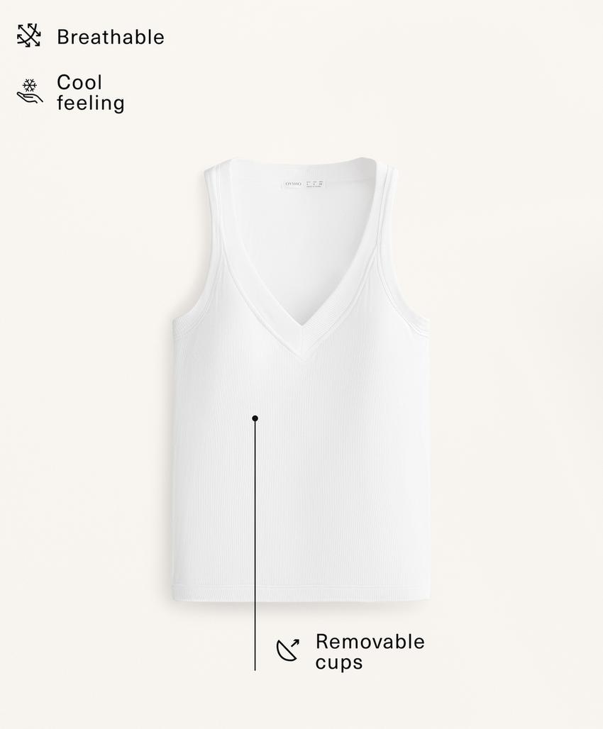 Tank top в рубчик из смеси модала