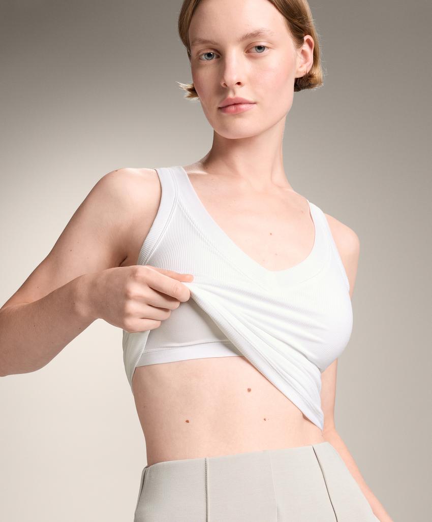 Tank top в рубчик из смеси модала