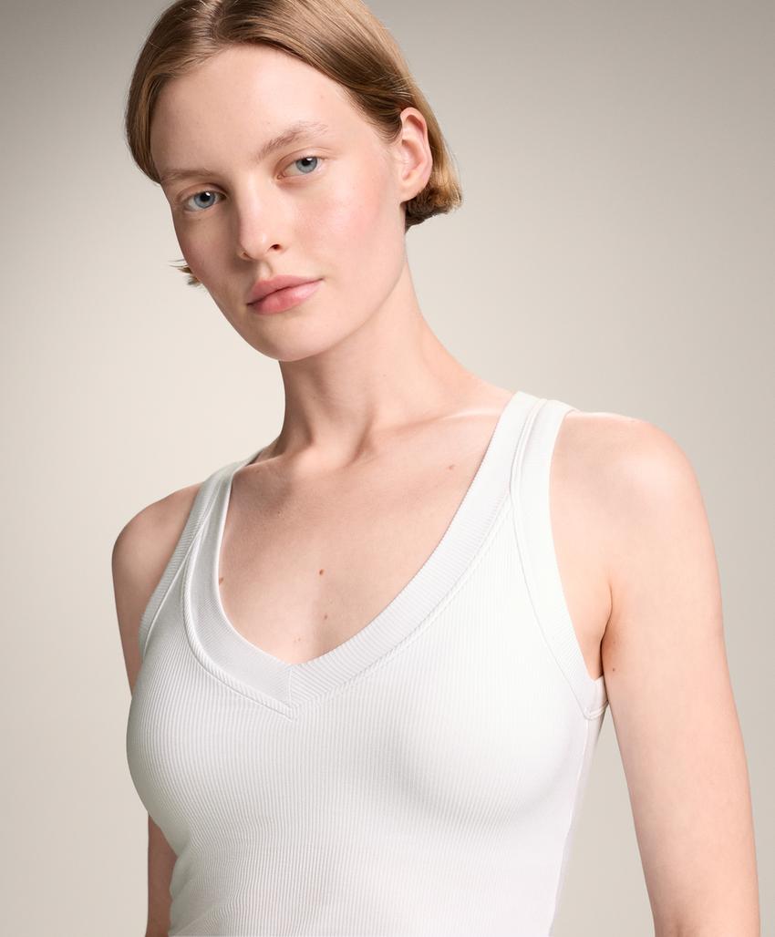 Tank top в рубчик из смеси модала