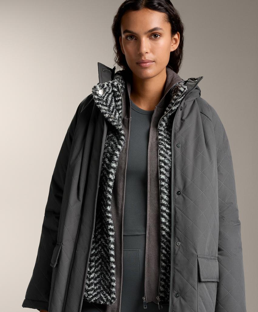 Удлиненный топ-майка в рубчик из смесового модала