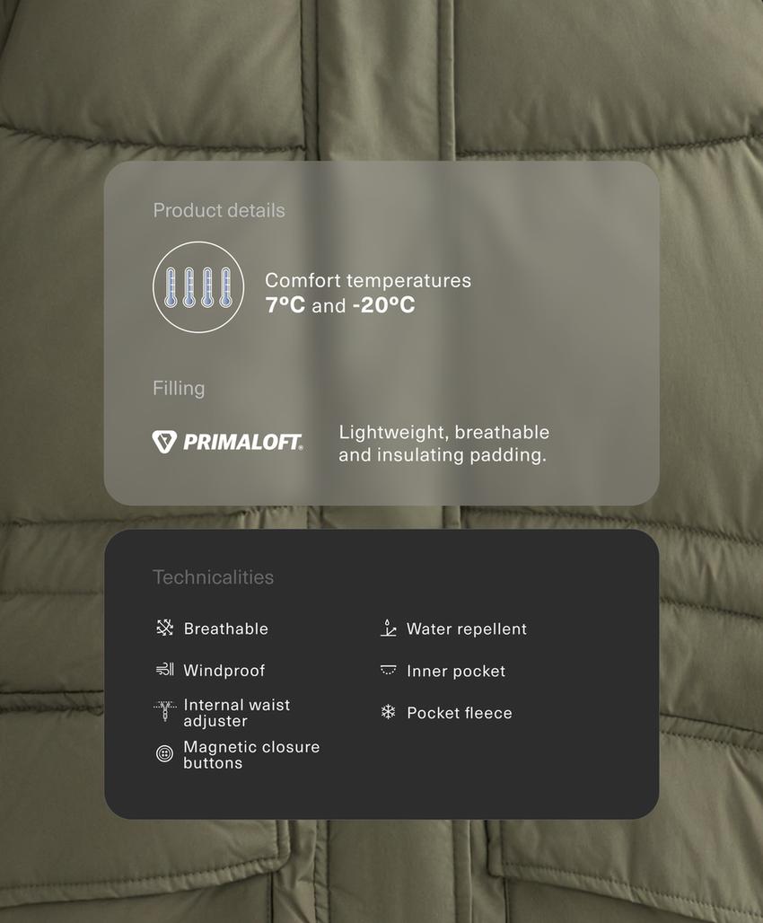 Водоотталкивающая утепленная куртка Primaloft®