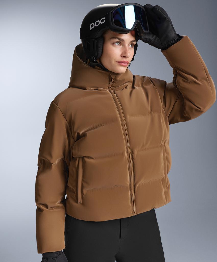 Водостойкая стеганая куртка SKI из атласа с пухом MINARDI PIUME