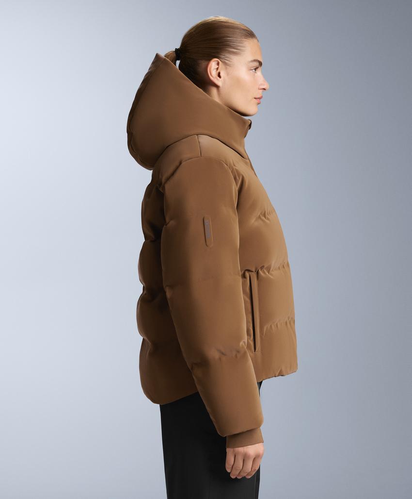 Водостойкая стеганая куртка SKI из атласа с пухом MINARDI PIUME