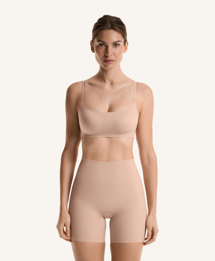 Велосипедки с завышенной талией, бесшовные, с лазерной обработкой