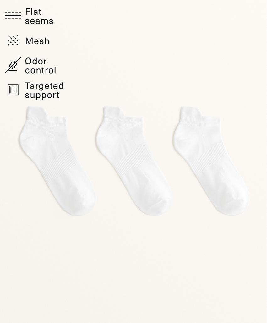 3 пары спортивных носков-сникеров с язычком из смесового полиамида