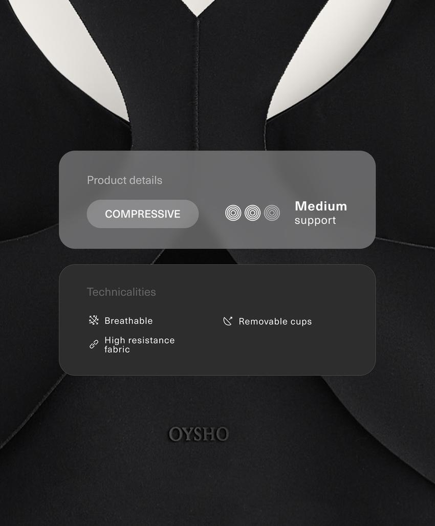 Бюстгальтер Compressive с чашками и средней степенью поддержки