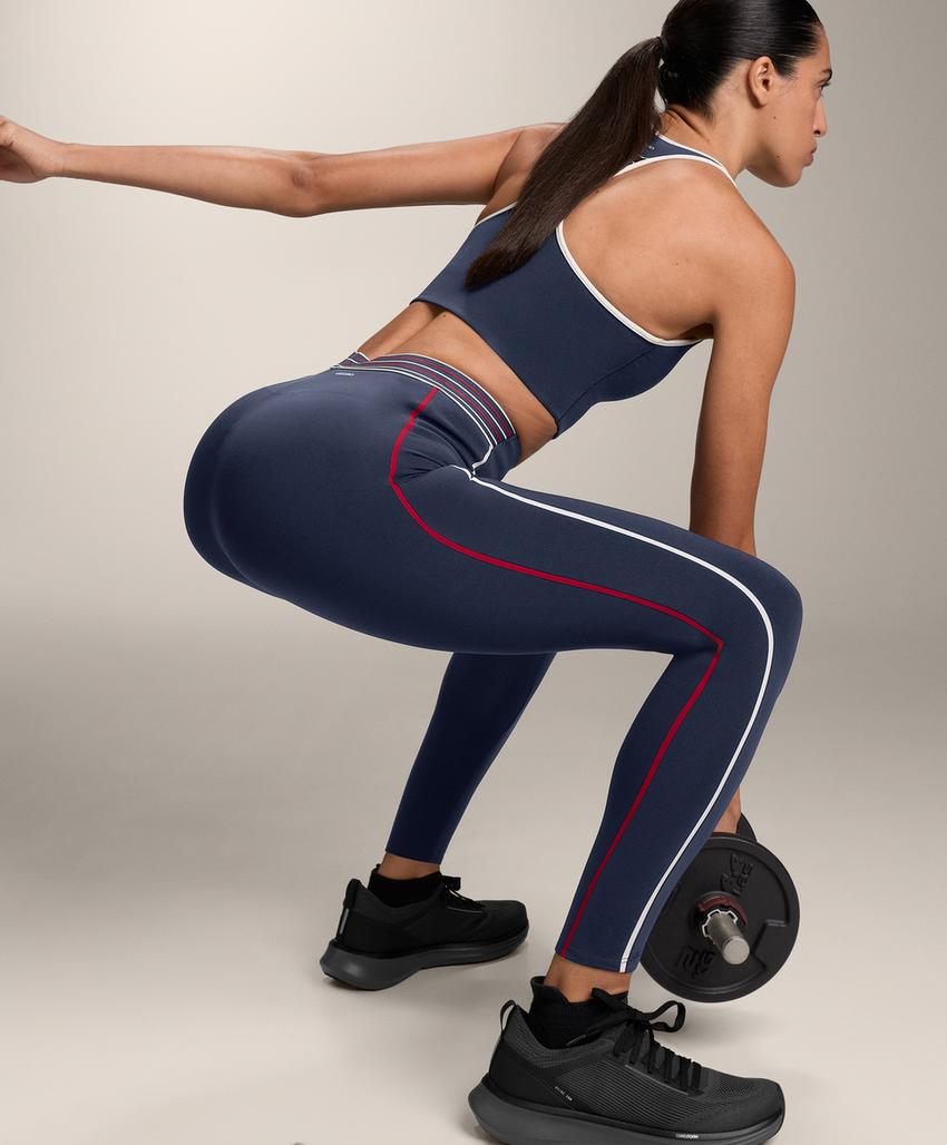 Легинсы Compressive с высокой посадкой, компрессионным поясом, 65 см