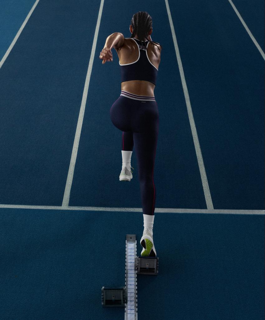 Легинсы Compressive с высокой посадкой, компрессионным поясом, 65 см