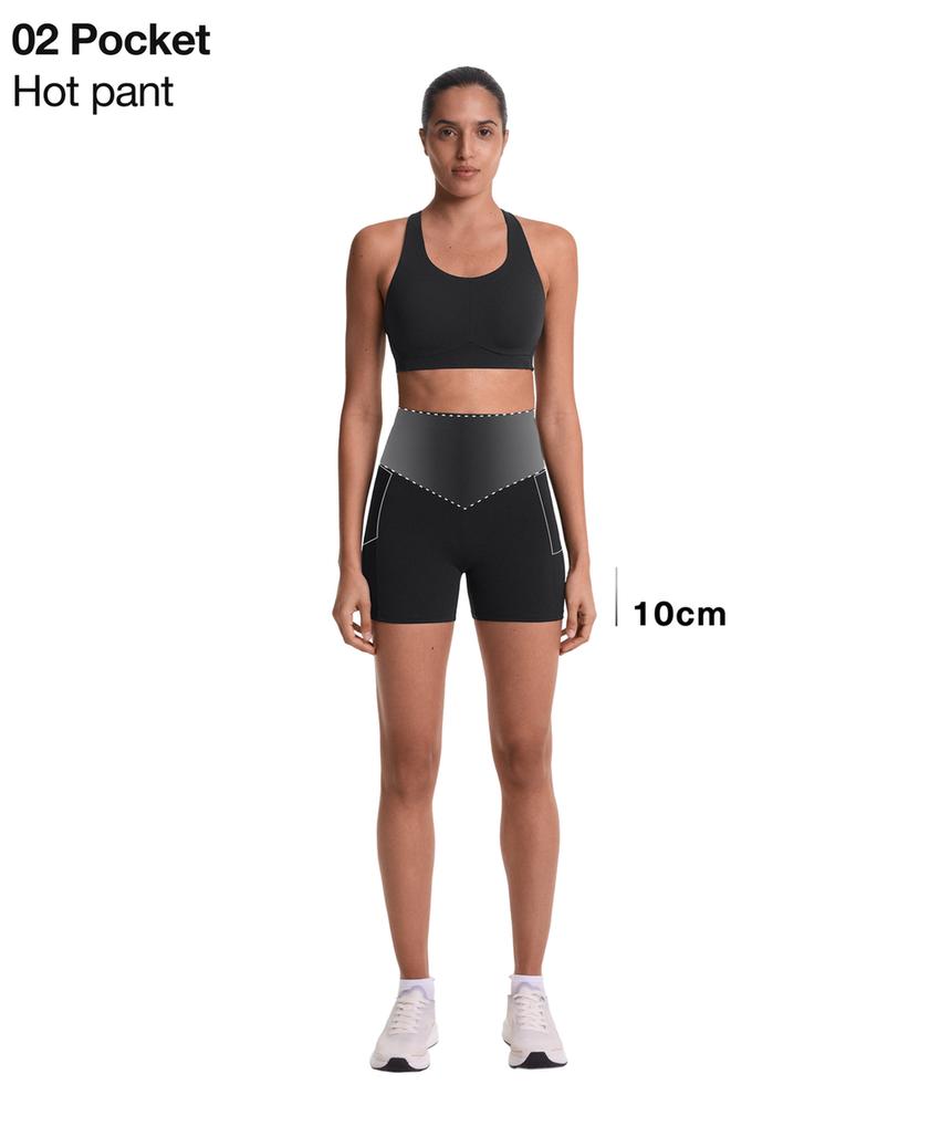 Hot pant с завышенной талией Compressive с карманом, 10 см