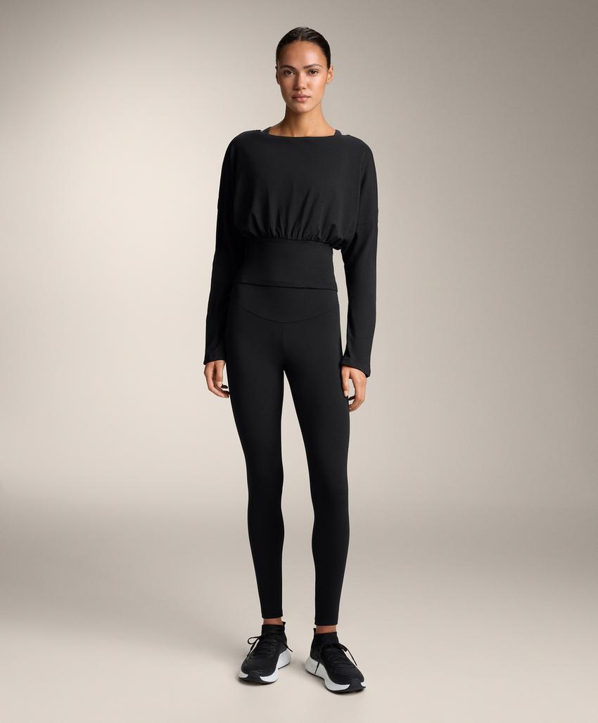 Футболка с приталенной талией из смесового хлопка