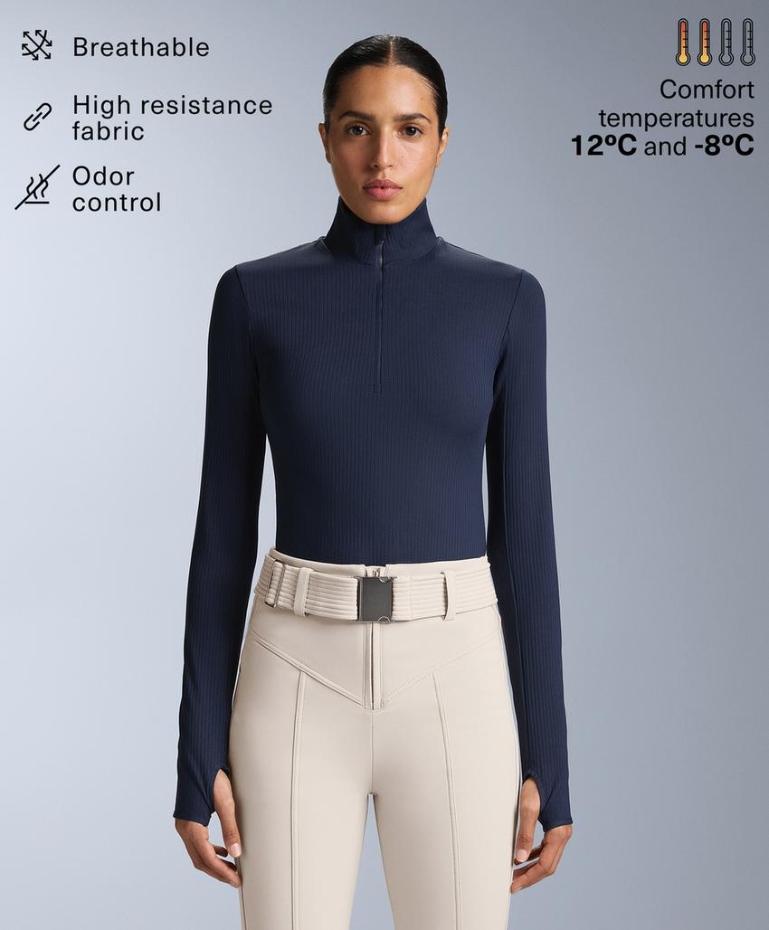 Thermal base layer rib T-shirt