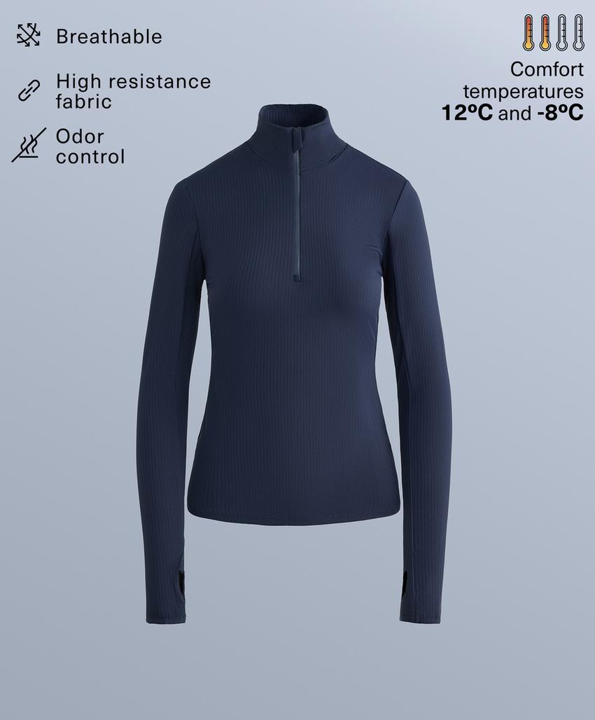 Thermal base layer rib T-shirt