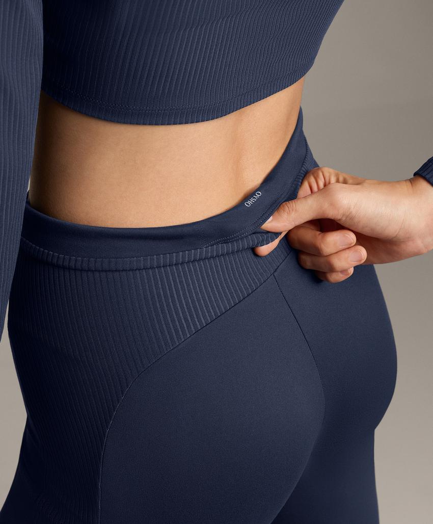 Брюки клеш в рубчик Comfortlux с завышенной талией